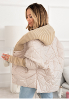 Geacă oversize z kapturem Sancha jasnobeżowa