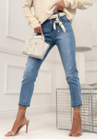 Pantaloni din denim skinny Blessed With Energy albastru deschis