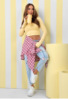 Scurtă Bluză longsleeve New Outfits galben