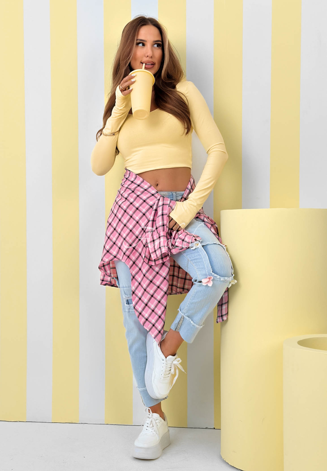 Bluză scurtă longsleeve New Outfits