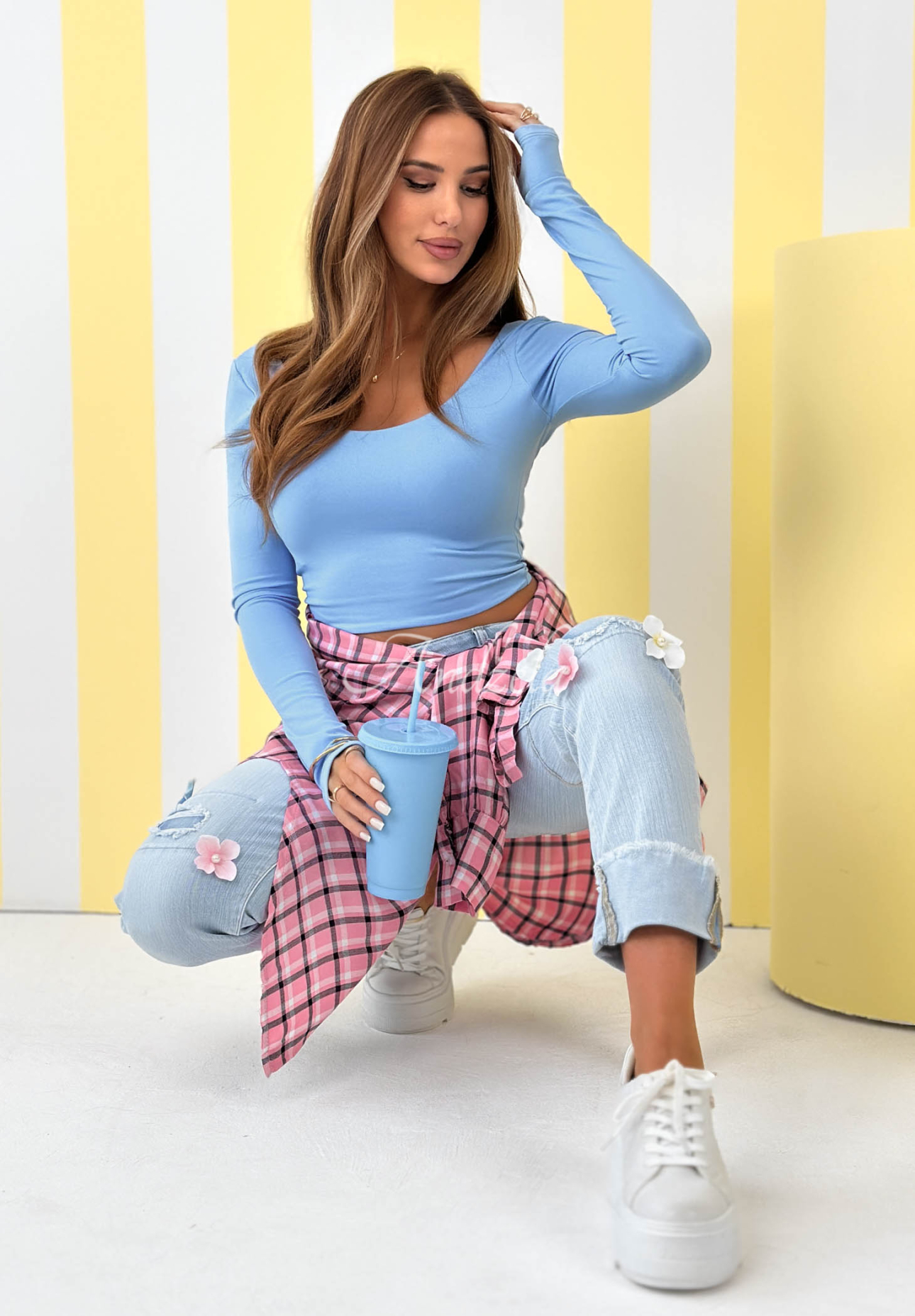 Bluză scurtă longsleeve New Outfits