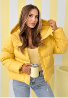 Pikowana Geacă z kapturem Must Believe galben