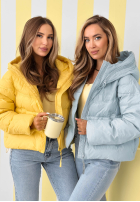 Pikowana Geacă z kapturem Must Believe galben