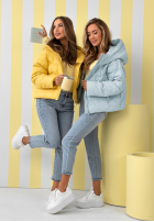 Pikowana Geacă z kapturem Must Believe albastru azuriu