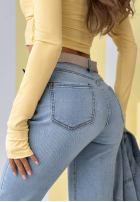 Pantaloni din denim skinny Break The Silence albastru deschis