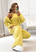 Compleu de trening Hanorac, Pantaloni i Top  3in1 Almost There camel