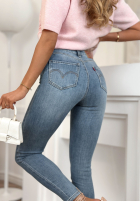 Pantaloni din denim skinny Stay For Me albastre