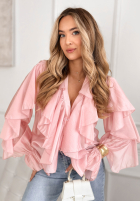 Cămașă z falbankami Sweet Ruffles roz