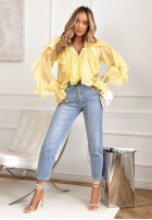 Cămașă z falbankami Sweet Ruffles galben