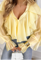 Cămașă z falbankami Sweet Ruffles galben