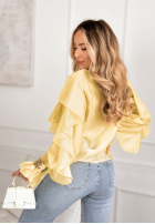 Cămașă z falbankami Sweet Ruffles galben