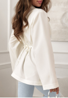 Sacou z paskiem z różą Rosy Elegance albă