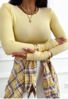 Wiskozowa Bluză longsleeve Good Days Only galben