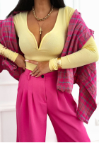 Wiskozowa Bluză z dekoltem v Morelli galben