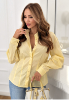 Cămașă z bufiastymi rękawami You Know Me galben