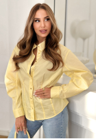 Cămașă z bufiastymi rękawami You Know Me galben