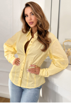 Cămașă z bufiastymi rękawami You Know Me galben