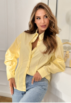 Cămașă z bufiastymi rękawami You Know Me galben