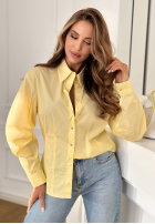 Cămașă z bufiastymi rękawami You Know Me galben