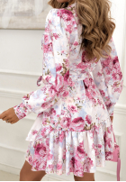 Kopertowa Rochie w kwiaty How Was It błękitno-roz