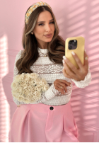 Kwiecista Bentiță na głowę z wiązaniem Floral Hair galben