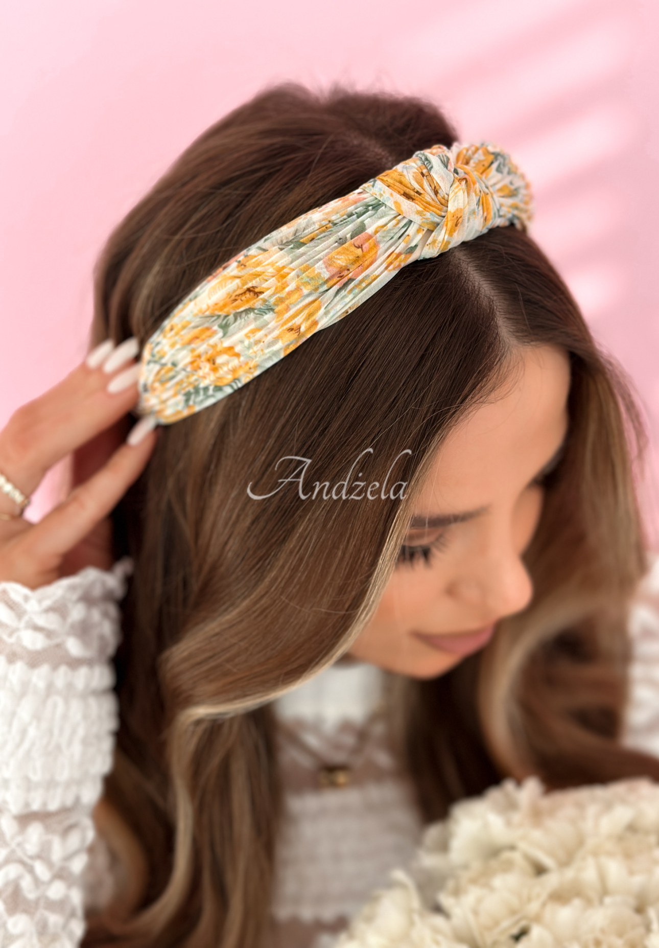 Bentiță florală pentru păr cu legare Floral Hair