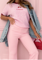 Colanți dzwony New Season Baddie roz pudră