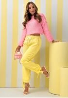Pantaloni dresowe masełko Comfy & Trendy galbenă