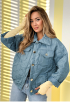 Scurtă pikowana Geacă Spring Sings albastru azuriu