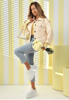 Scurtă pikowana Geacă Spring Sings bej