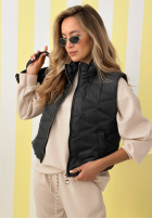 Scurtă pikowana Vestă Spring Cloud ecru