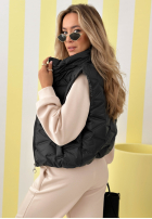 Scurtă pikowana Vestă Spring Cloud ecru