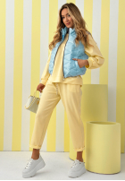 Scurtă pikowana Vestă Spring Cloud ecru