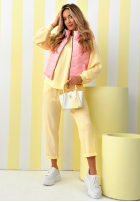 Scurtă pikowana Vestă Spring Cloud ecru