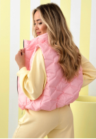 Scurtă pikowana Vestă Spring Cloud ecru