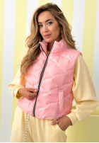 Scurtă pikowana Vestă Spring Cloud ecru