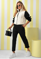 Scurtă pikowana Vestă Spring Cloud ecru