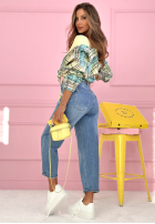 Pantaloni din denim banana Just Passing Through albastru deschis