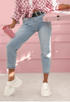 Pantaloni din denim mom fit Willow Springs albastru deschis