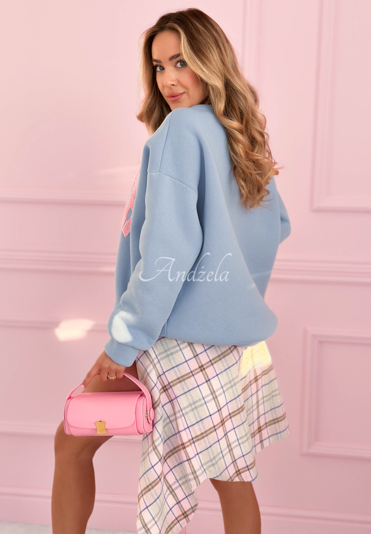 Hanorac din bumbac cu inscripție French Riviera