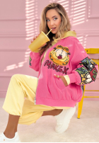 Geacă bomberka z nadrukami The Red Cat roz