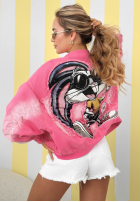 Geacă bomberka z naszywkami The Rabbit Lady roz