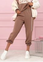 Compleu de trening w kwiaty Comfy Floressa mokka