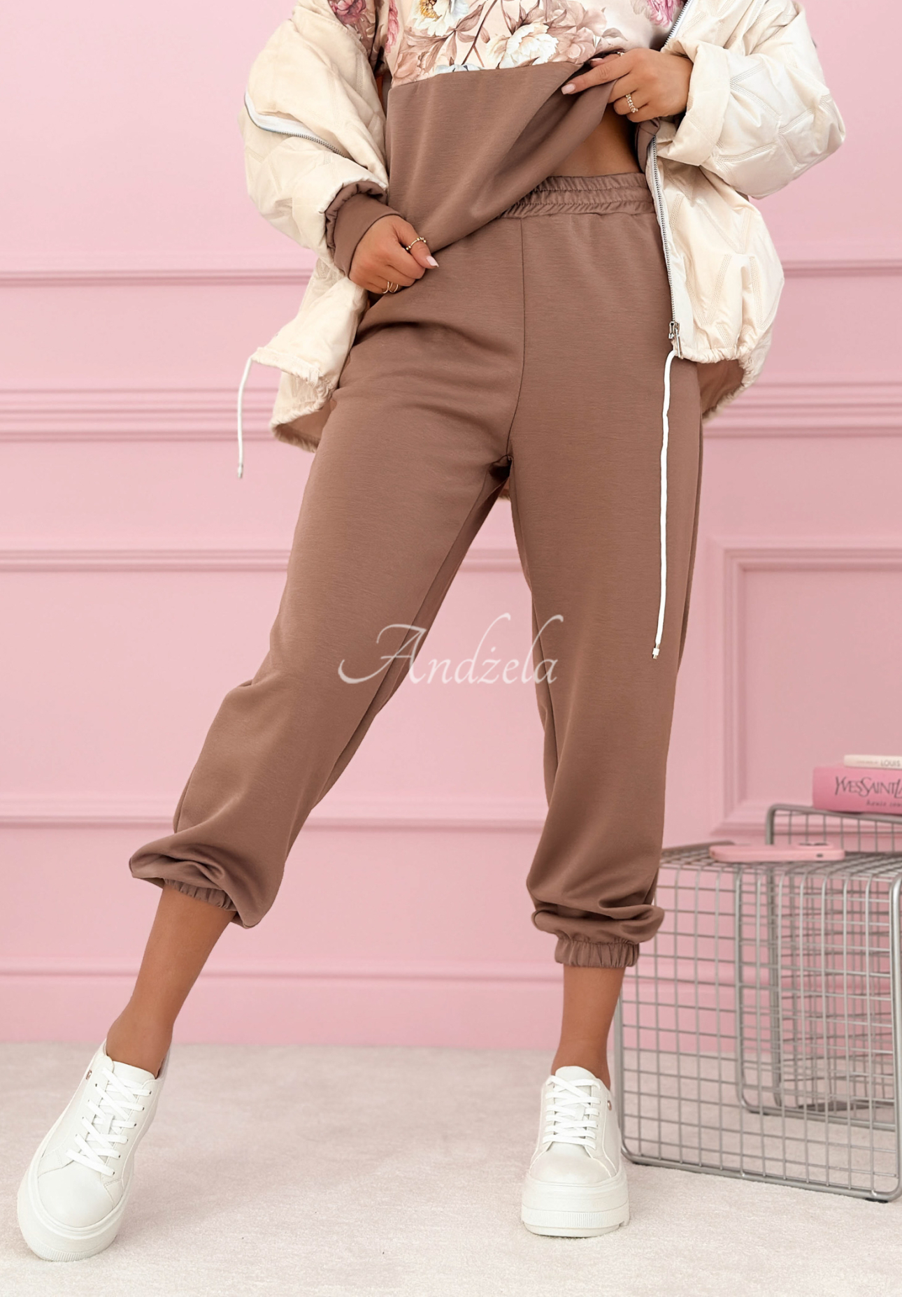 Set de trening din viscoză cu imprimeu floral Comfy Floressa