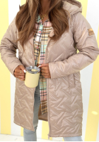 Długa Geacă z kapturem Spring Mood galben