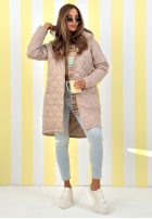 Długa Geacă z kapturem Spring Mood galben