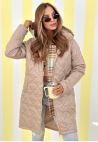 Długa Geacă z kapturem Spring Mood galben