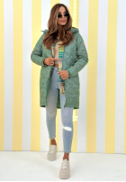 Długa Geacă z kapturem Spring Mood galben