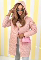 Długa Geacă z kapturem Spring Mood galben