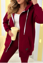 Rozpinana Hanorac z kapturem Siempre burgundowa II